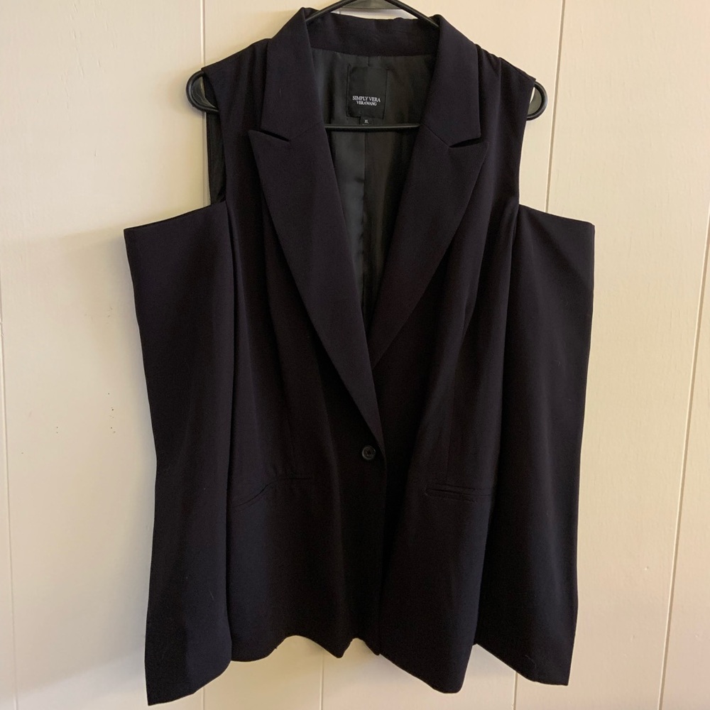 Black Cold Shoulder Vera Wang Blazer